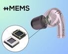 装有新型赛普拉斯驱动器的耳塞效果图（图片来源：xMEMS - 已编辑）