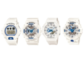 从左到右依次为卡西欧 G-Shock DW-6900HDS-7D、GA-110HDS-7A、GA-2100HDS-7A 和 GA-700HDS-7A。(图片来源：@morgan_gshock on Instagram）