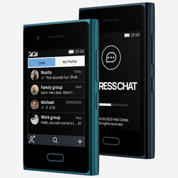 HMD Touch 4G 随附的信息应用程序还可用于Android 和 iOS。(图片来源：HMD）