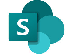 纯白背景下展示的 Microsoft SharePoint 徽标。(图片来源：微软）