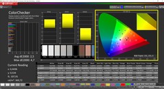 CalMAN ColorChecker（目标色彩空间P3）。