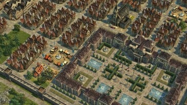 一张展示《Anno 1404:历史版》中某座城市的图片。