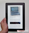 Tablet in portrait mode as reader