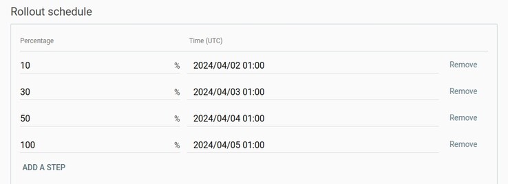 Mobvoi 4100 系列智能手表更新发布时间表。(图片来源：Mobvoi via Facebook）