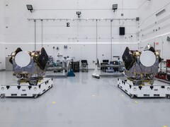 美国宇航局的两艘ESCAPADE飞船（图片来源：Rocket Lab；已裁剪）