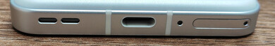 底部：扬声器、USB-C接口、麦克风、SIM卡插槽