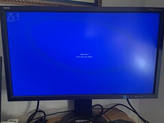 内核为 6.10 的 Linux 系统在发生内核慌乱时首次显示蓝屏死机(图片:@javierm@fosstodon.org)。