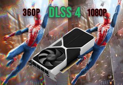 Nvidia RTX 4060 在《蜘蛛侠 2》中使用 DLSS 4 从 360p 升频至 1080p 时达到 90 FPS。