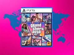 附带世界地图的《GTA 6》PS5游戏盒图