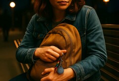 Pebblebee Clip 只需按下按钮，就能向您的紧急联系人发出警报。(图片来源：Pebblebee）