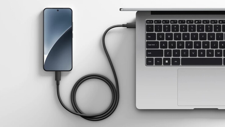 小米 6A 高速 USB4 编织 USB-C 至 USB-C 连接线（1 米）。(图片来源：小米）