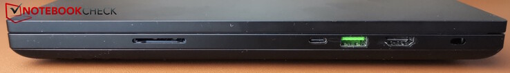 右侧SD 读卡器、USB-C Thunderbolt 4、HDMI 2.1、Kensington