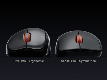 Rival Pro 和 Sensei Pro 之间的外形差异。