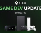 微软即将推出的 Xbox 游戏开发更新横幅。