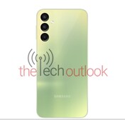 Galaxy A24--浅绿色。(图片来源：Thetechoutlook)