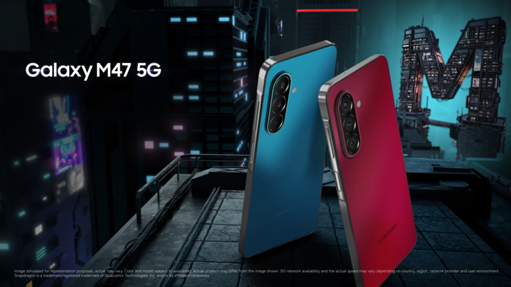 Galaxy M47 5G 提供两种配色选择。