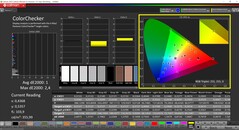 CalMAN ColorChecker（配置文件：P3，目标色彩空间：P3）