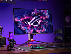 图中的 ROG Swift OLED PG32UCDMR 与 PG32UCDM 非常相似。(图片来源：华硕）