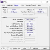 CPU-Z。工作存储器