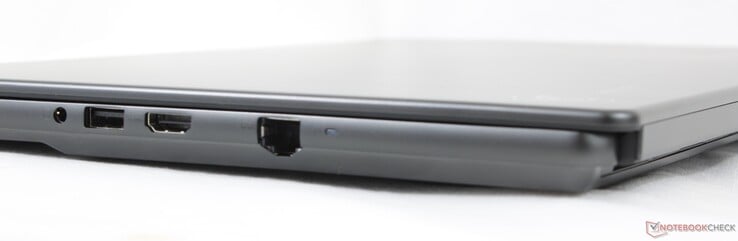 右侧:3.5 毫米耳机接口、USB-A 3.2 Gen. 2、HDMI 2.1、RJ-45(2.5 Gbps)