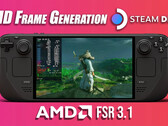 AMD FSR 3.1 和 Valve Steam Deck 上的帧生成技术提升了其游戏性能（图片来源：ETA Prime）