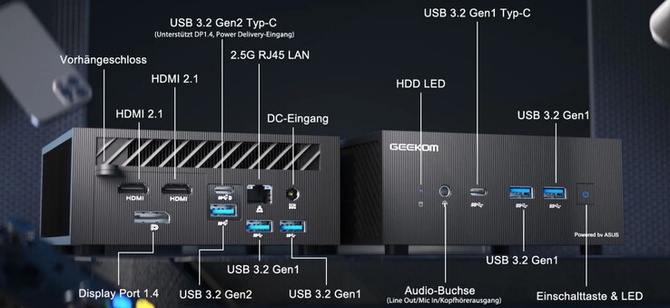 Geekom AS 5的极端端口（来源：Geekom）。