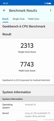 联发科 Dimensity 9300 Geekbench CPU 跑分（图片来自微博）