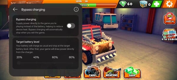 OnePlus 13R 等设备上的旁路充电目前仅限于游戏。(图片来源：OnePlus 社区）