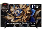 TCL X955 MAX 电视采用 115 英寸 QD Mini LED 面板，具有 144 Hz 可变刷新率（图片来源：TCL）
