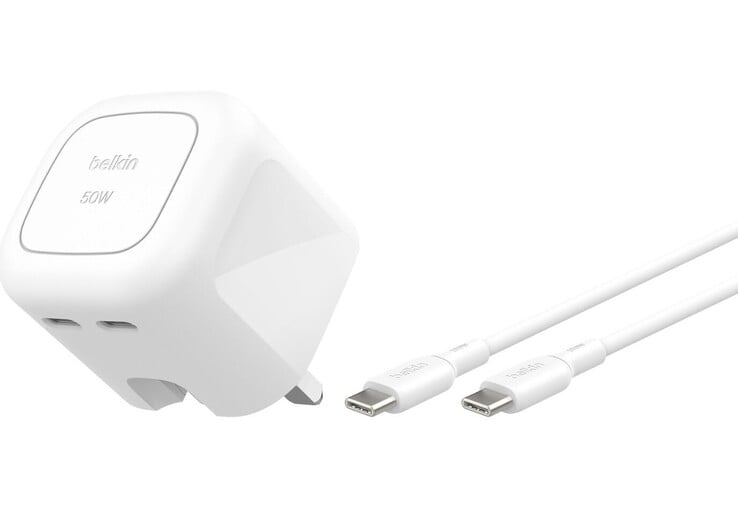 贝尔金 BoostCharge 50 瓦充电器。(图片来源：贝尔金）