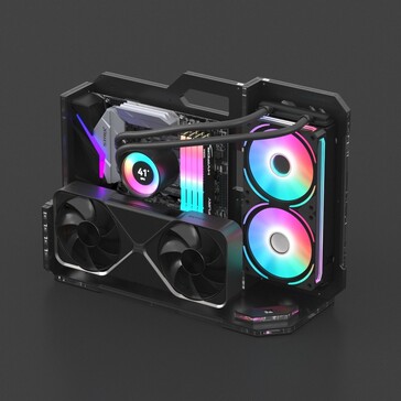 Geeek Exo 1 开放式 mATX 机箱最大可支持 335 mm GPU。(图片来源：Geeek）
