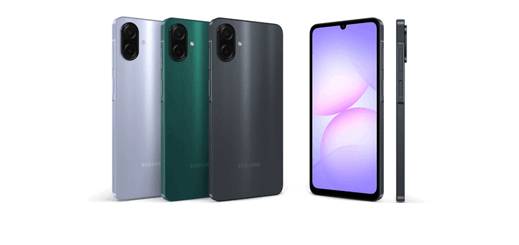 三星 Galaxy A07s 的多种配色