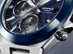 新款 Edifice 表款的表圈颜色与表盘完美匹配。图为卡西欧 Edifice EFS-S650D-2A 表圈特写（图片来源：卡西欧） 