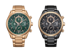 从左到右：西铁城 Eco-Drive AT8263-87X 和 AT8268-83E，均以白色为背景。(图片来源：@plus9time on Instagram）