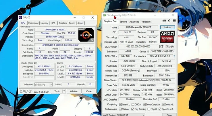 用于PS5模拟器基准测试的Ryzen 5 5600X和Radeon RX 6650 XT测试平台