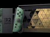 图中所示为限量版《塞尔达传说：时之笛》Switch 2游戏主机