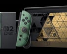 图中所示为限量版《塞尔达传说:时之笛》Switch 2游戏主机