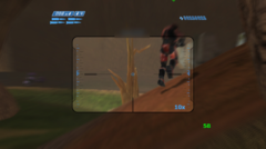 在 Anbernic RG35XX H 上运行 Halo Combat Evolved 在线多人模式,进行一场 23 人的 Blood Gulch 对战。