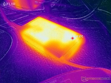 运行高负荷时，交流适配器的温度可达 42 摄氏度以上