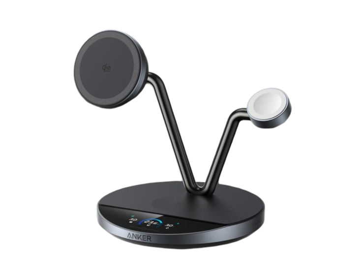 尚未发布的 Anker 3 合 1 MagGo AirCool 无线充电站。(图片来源：AnkerInsider）