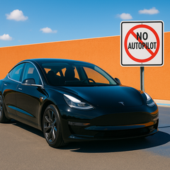 特斯拉 Model 3 自动驾驶汽车诉讼案（图片来源：ChatGPT DALL-E）