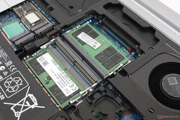 4个SODIMM插槽。请注意，RAM的速度被限制在4800MHz。