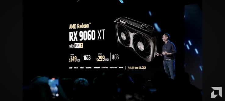 Radeon RX 9060 XT 的价格和供货情况（图片来源：AMD）