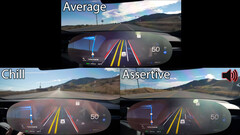 特斯拉的完全自动驾驶测试模式（图片：DÆrik/YouTube）。