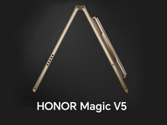 Honor Magic V5 可能很薄，但其相机外壳会增加很多体积。(图片来源：Honor - 已编辑）