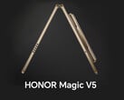 Honor Magic V5 可能很薄，但其相机外壳会增加很多体积。(图片来源：Honor - 已编辑）
