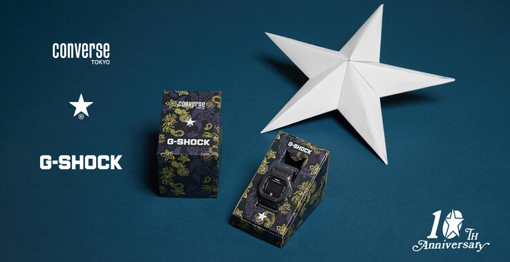 卡西欧 G-Shock x Converse Tokyo DW-5600X 手表。(图片来源：匡威东京）