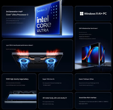 红米 Book Pro 14 2026 的核心规格（机译）