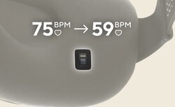 SmartGoggles 的生物识别传感器可实时监测心率，使设备能够调整压缩和振动，达到镇静效果（图片来源：Therabody）。