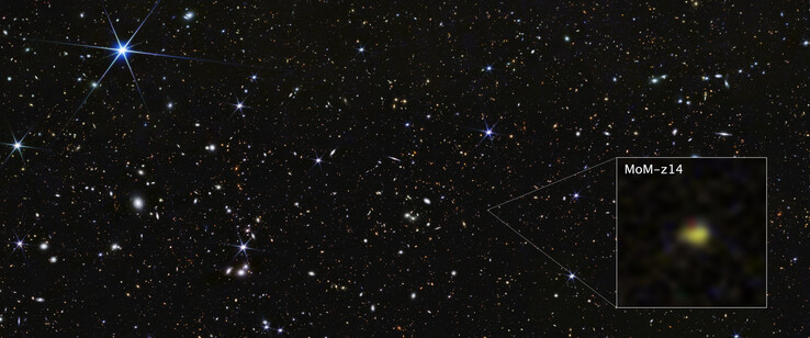 MoM-z14星系的韦伯图像